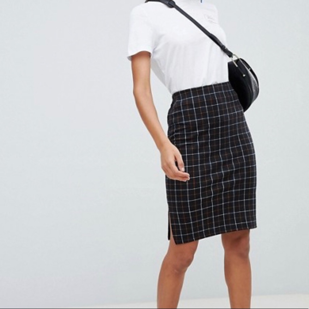 Vera Moda Check Midi Skirt
